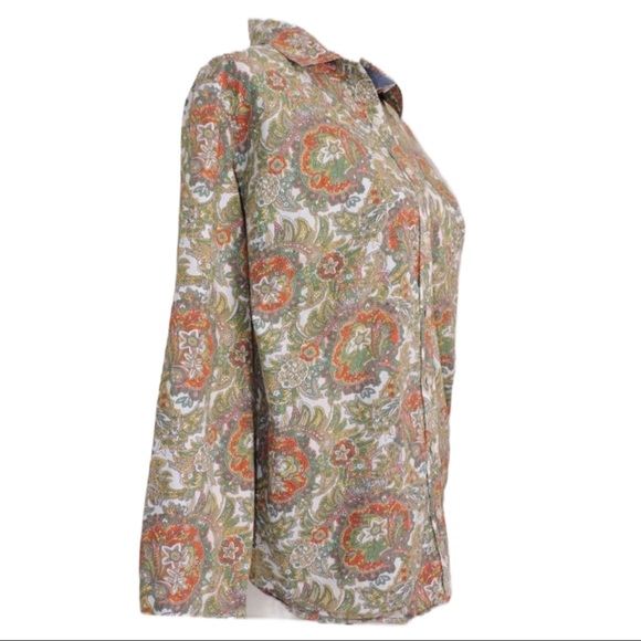 Talbots Paisley Button Down Shirt - Picture 4 of 8